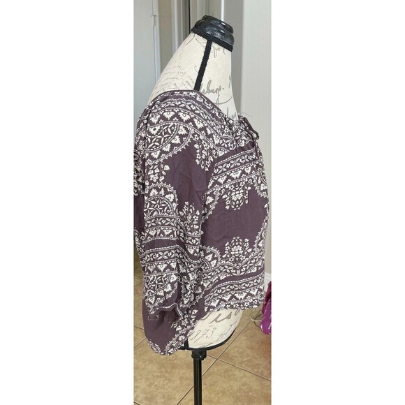 Forever 21 Women's Blouse Sz Small Bohemian Hippie Festival Gypsy Inspired Indie - Picture 6 of 13